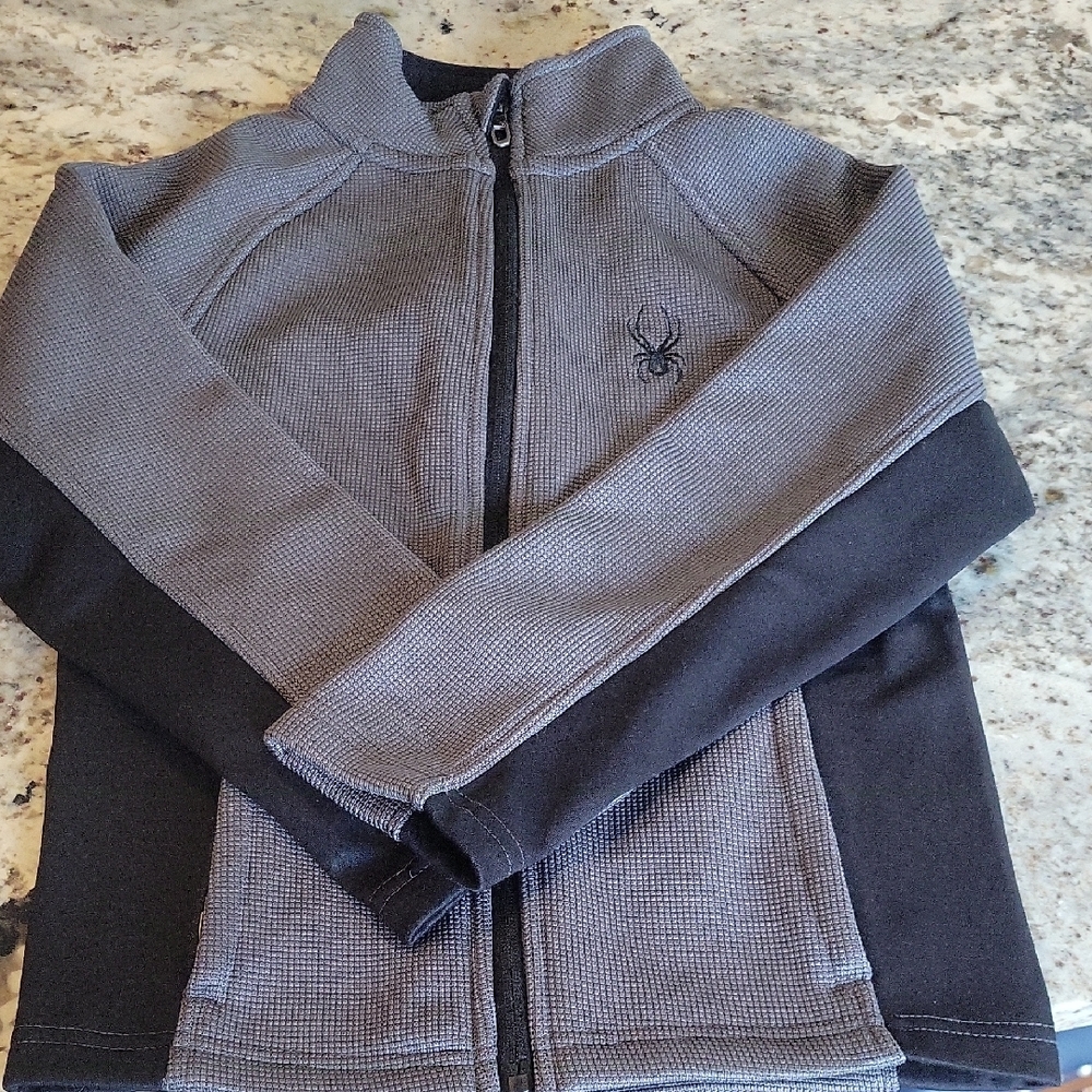 Spyder Kids Gray and Black Full-Zip Jacket